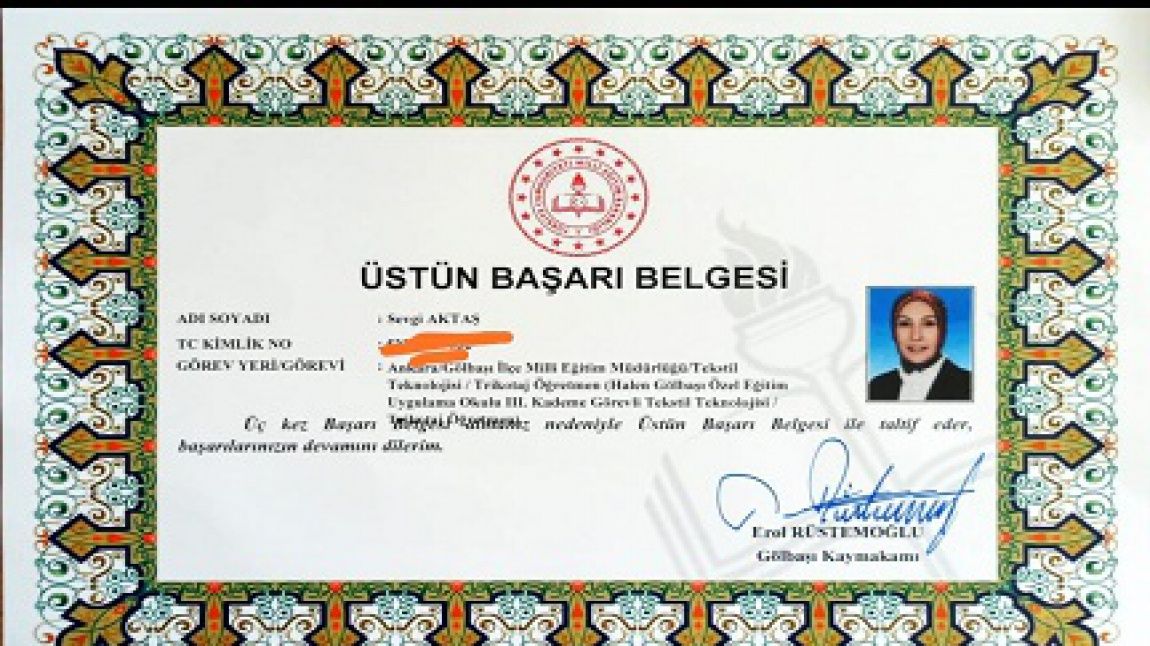 ÜSTÜN BAŞARI BELGELERİ